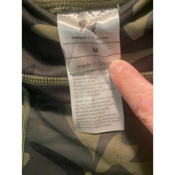 Camo Print Womens Active Leggings M with Pockets - Picture 5 of 7
